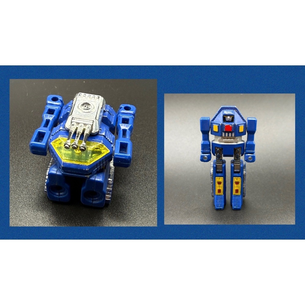 Vintage 1983 Gobots Enemy Tank MR-02 02 Blue Robot Bandai Vehicle Toy